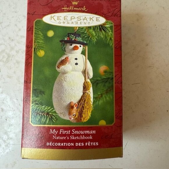 Hallmark Keepsake Ornament My First Snowman Natures Sketchbook By Marjolein Bast - Picture 1 of 4
